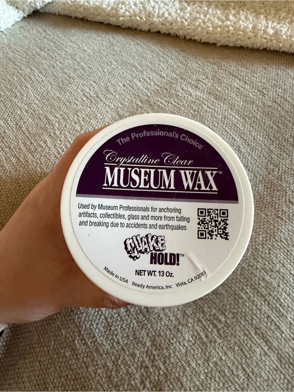 Crystalline Clear Anchoring Wax - White